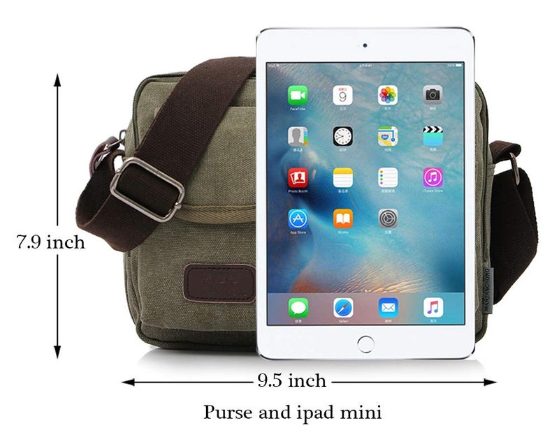 Collsants Small Vintage Canvas Crossbody Purse Travel Shoulder Bags Messenger Satchel Bag - Image 5